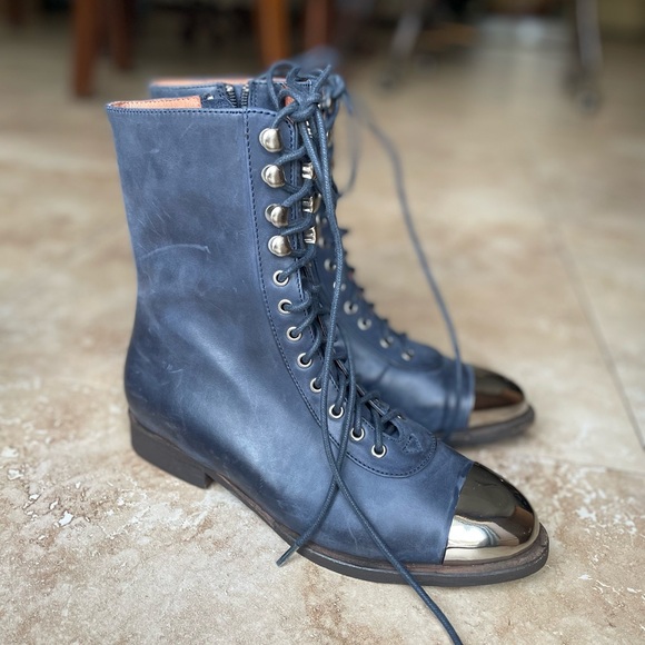 Jeffrey Campbell Zorro Leather Boots Size 6 - Picture 4 of 16